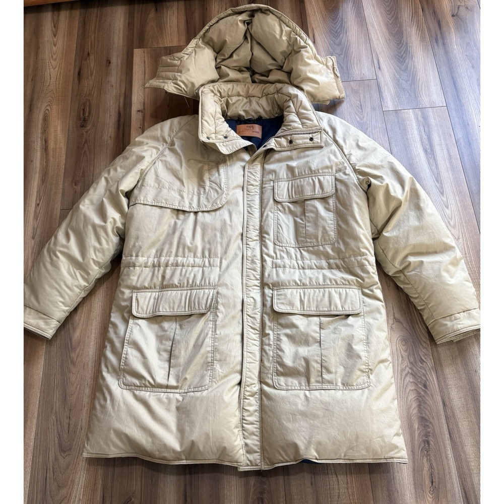 Vintage Black Sheep Brand Down Puffer Hunting Coat Jacket Field Tan Sz‎ XL Men's
